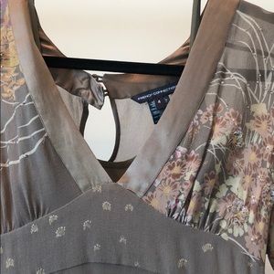 French Connection brown silk dress